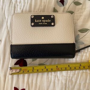 Cream and black Kate spade wallet